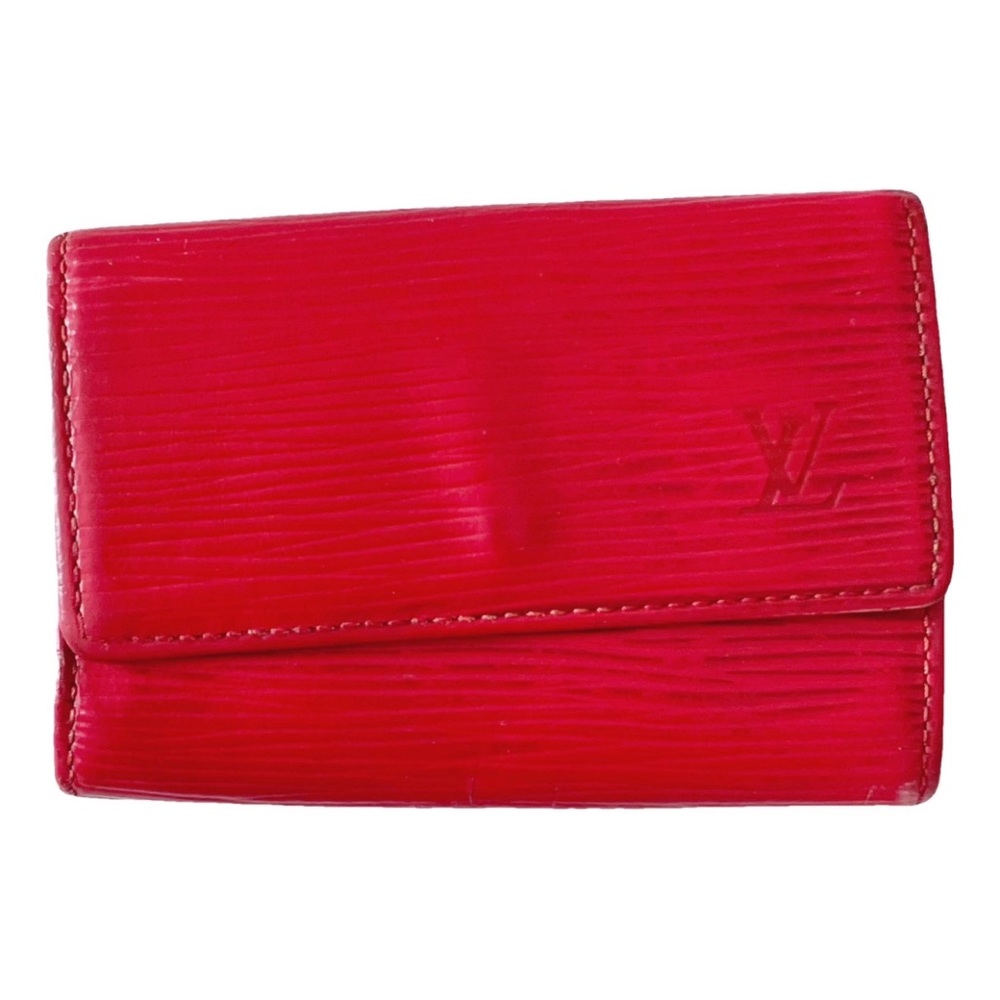 Louis Vuitton red epi leather 6 key ring case